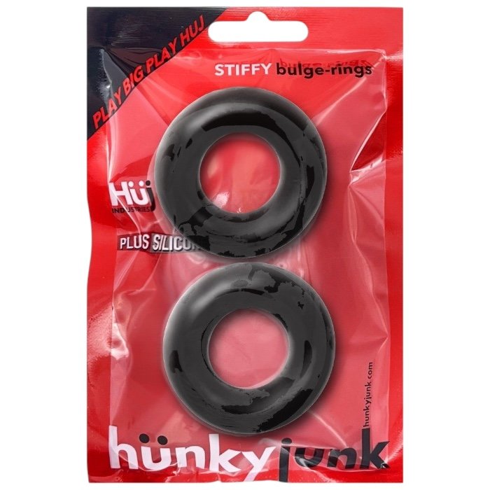 Hunkyjunk Stiffy 2-Pack Bulge Cockrings Tar Ice
