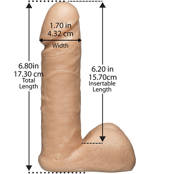 Vac-U-Lock Firmskyn Realistic Cock and Balls 6 Inch