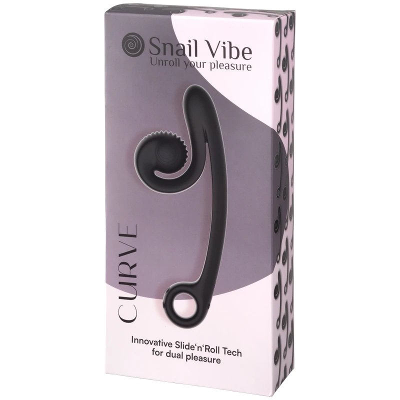 Snail Vibe Curve Rechargeable Powerful Dual Vibrator Black