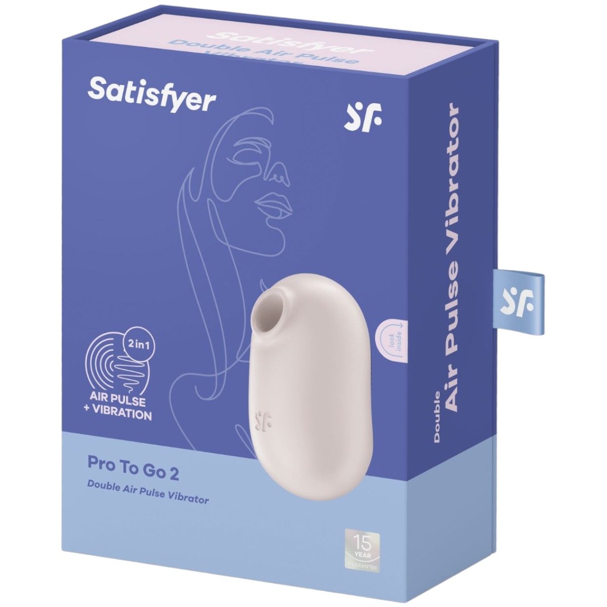 Satisfyer Pro To Go 2 Air Pulse Rechargeable Clitoral Stimulator Nude