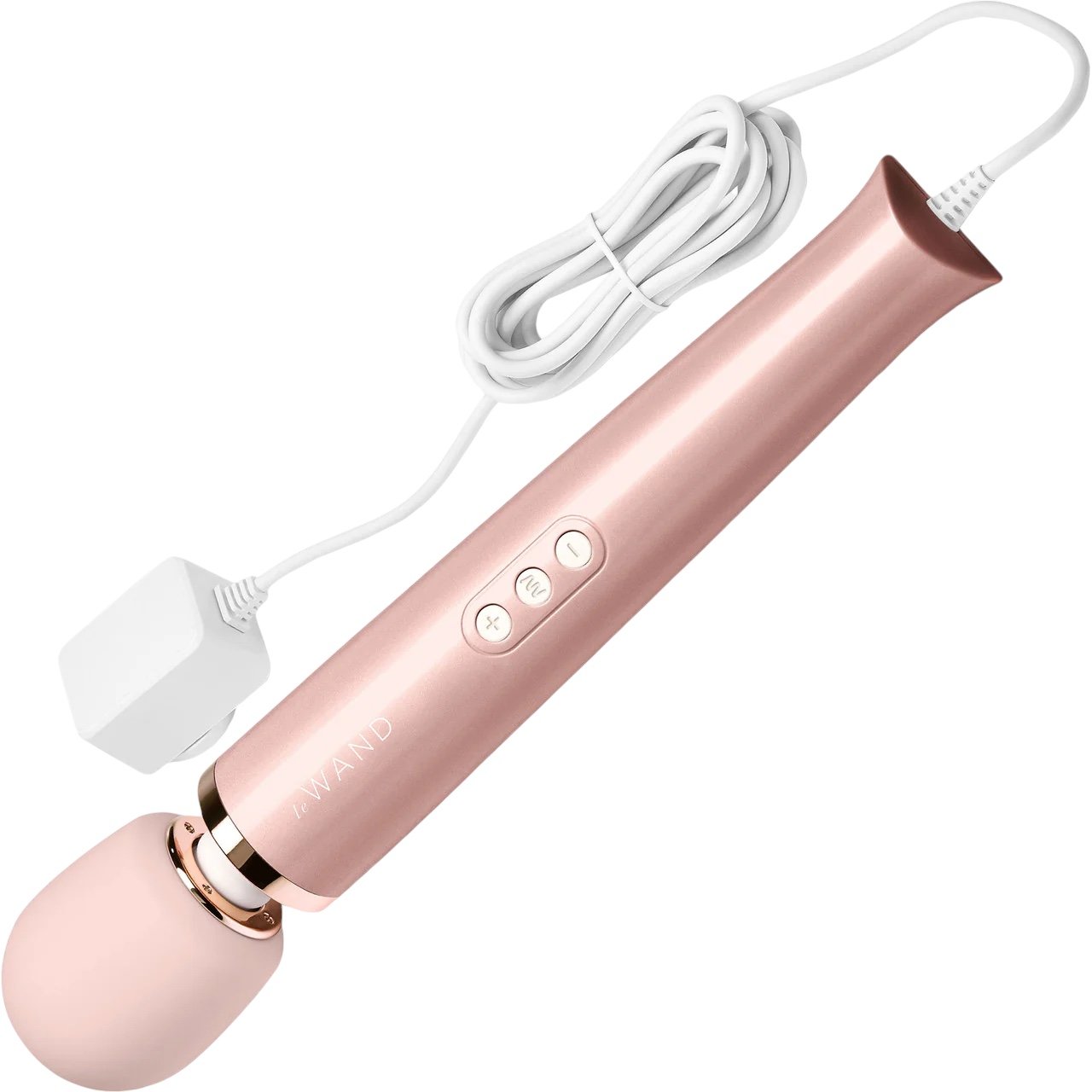 Le Wand Plug-In Massage Wand Vibrator Rose Gold