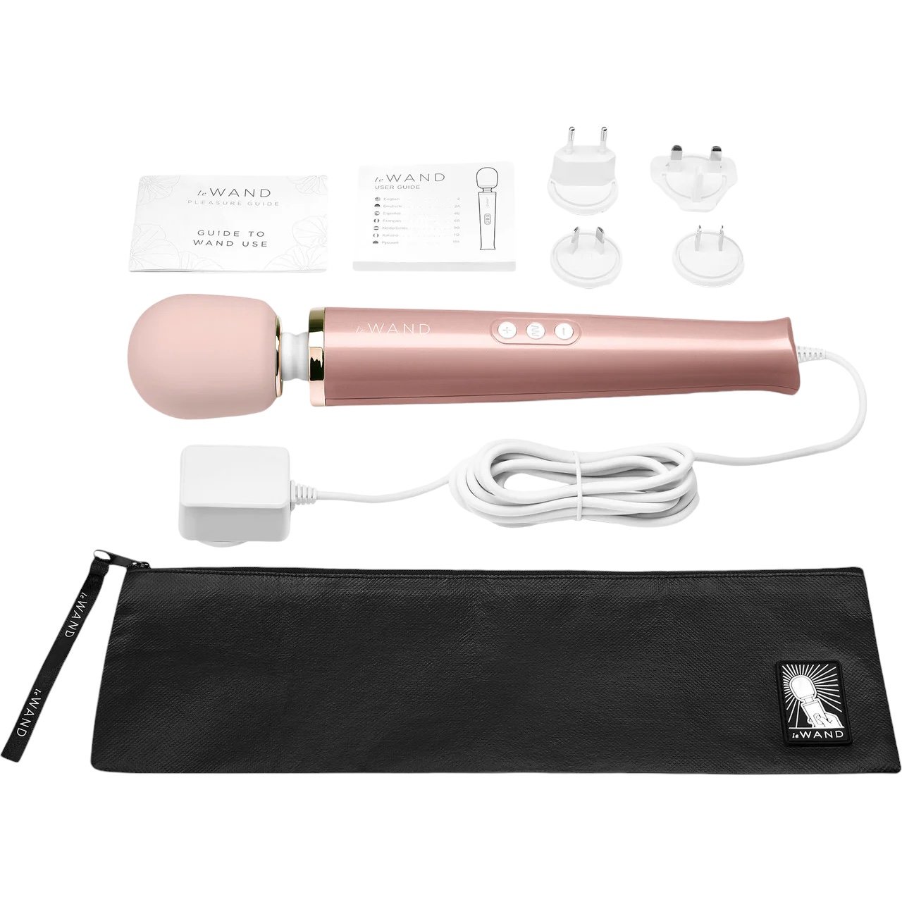 Le Wand Plug-In Massage Wand Vibrator Rose Gold
