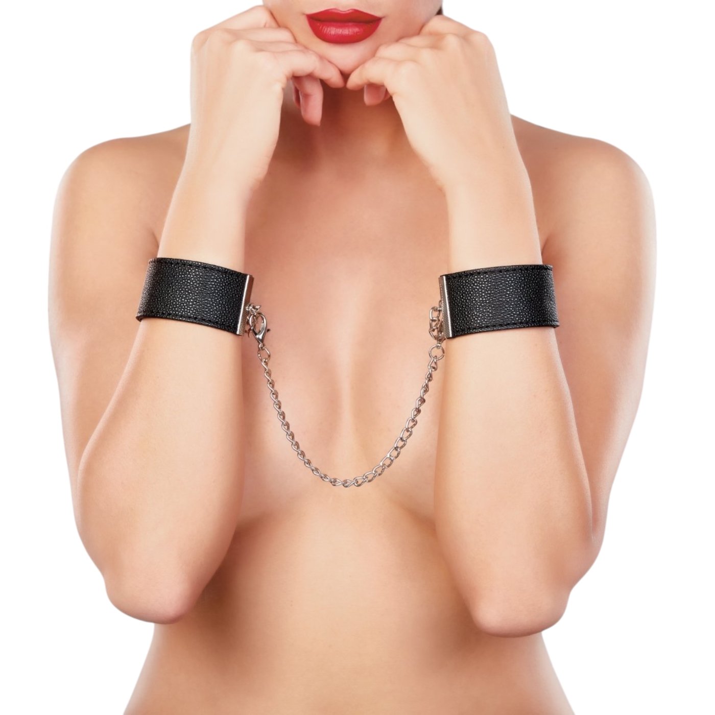 Allure Lust In Love Wrist Cuffs With Connector Chain
