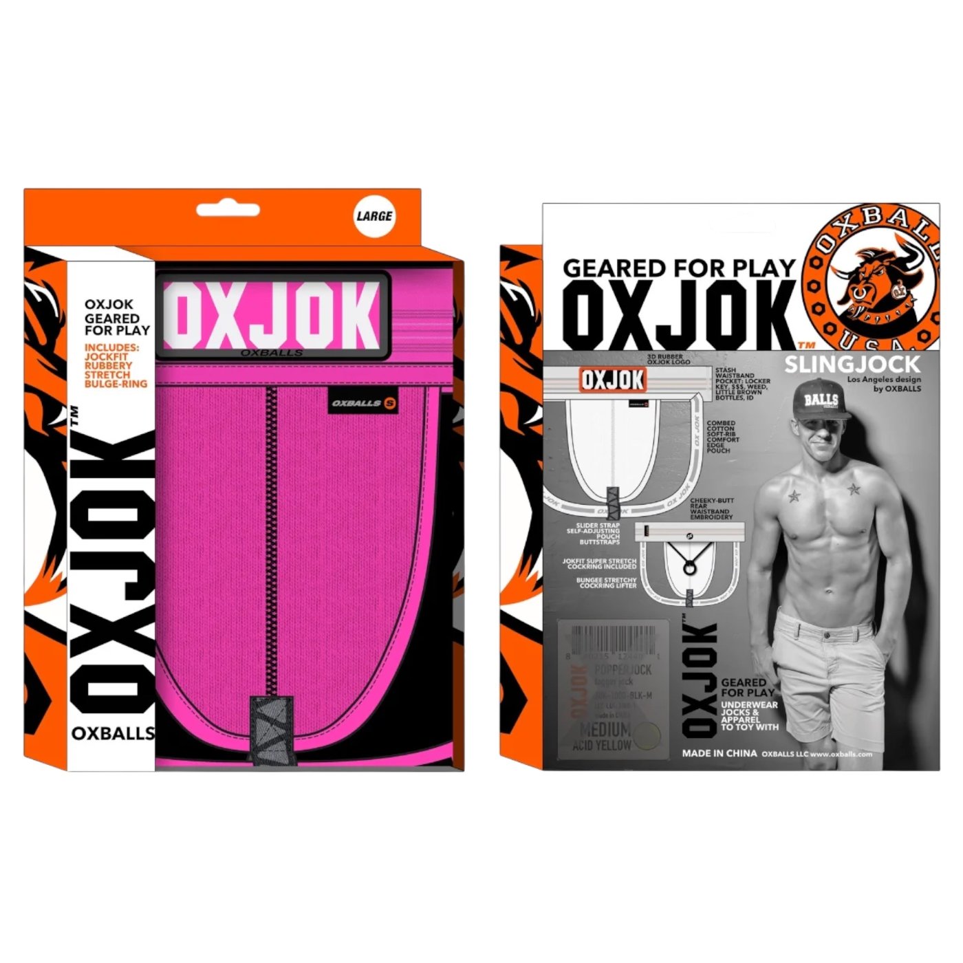 Oxballs OXJOK Slingjock Jock Strap Pink Sky