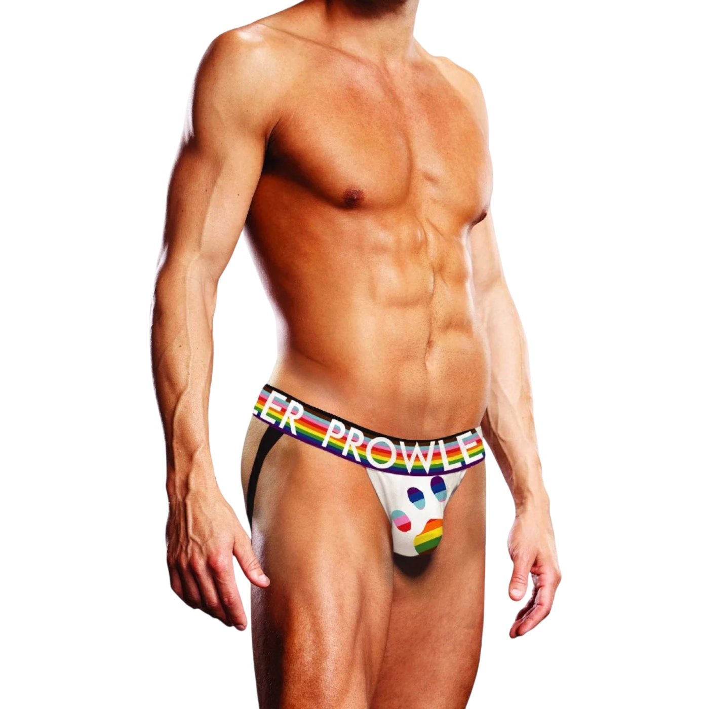 Prowler Oversized Paw Print Jockstrap White