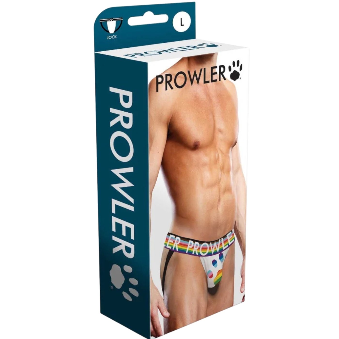 Prowler Oversized Paw Print Jockstrap White