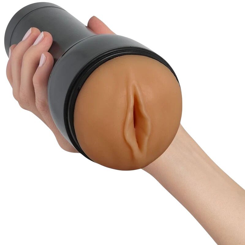 KIIROO Feel Stroker Pussy Realistic Vagina Male Masturbator, Tan