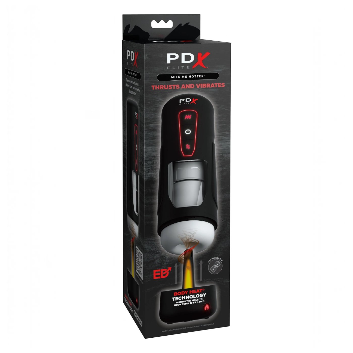 PDX Elite Milk Me Hotter Automatic Male Masturbator with Heat and Vibration