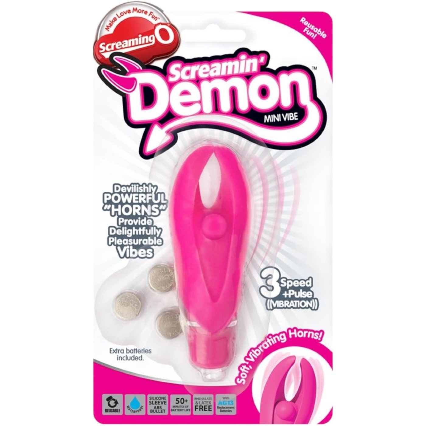 Screaming O Screamin' Demon Bullet Vibrator Pink