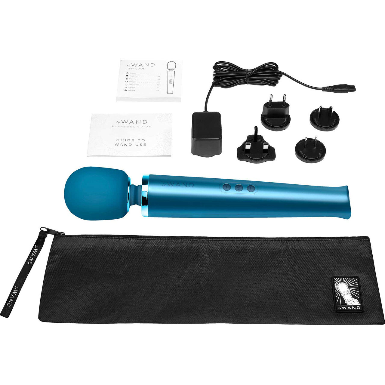 Le Wand Rechargeable Massage Wand Vibrator Pacific Blue