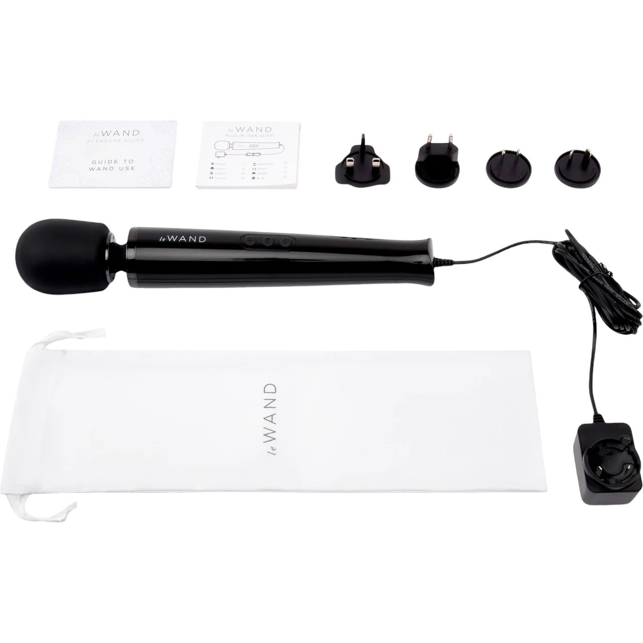 Le Wand Plug-In Massage Wand Vibrator Black