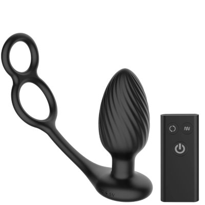 Nexus Tornado Rotating and Vibrating Butt Plug with Cock and Ball Ring