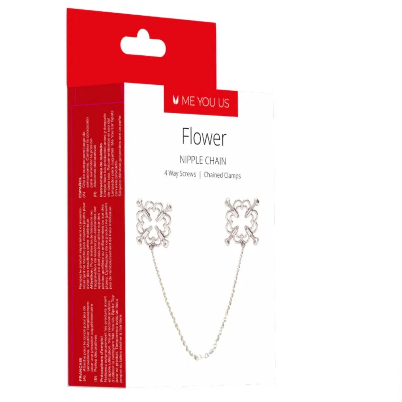Me You Us Flower Design Nipple Clamps