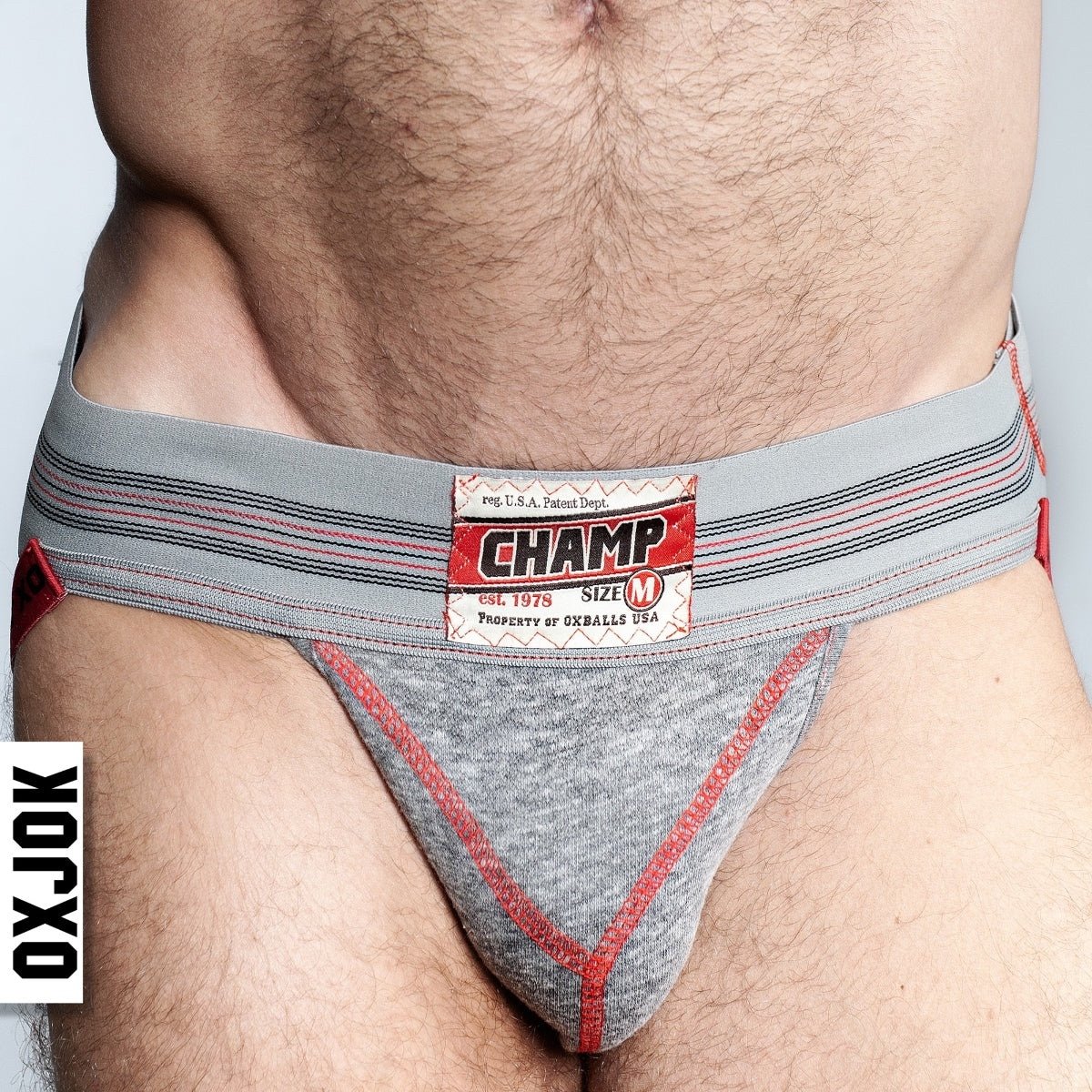 Oxballs OXJOK Champ Vintage Jock Strap Grey Heather