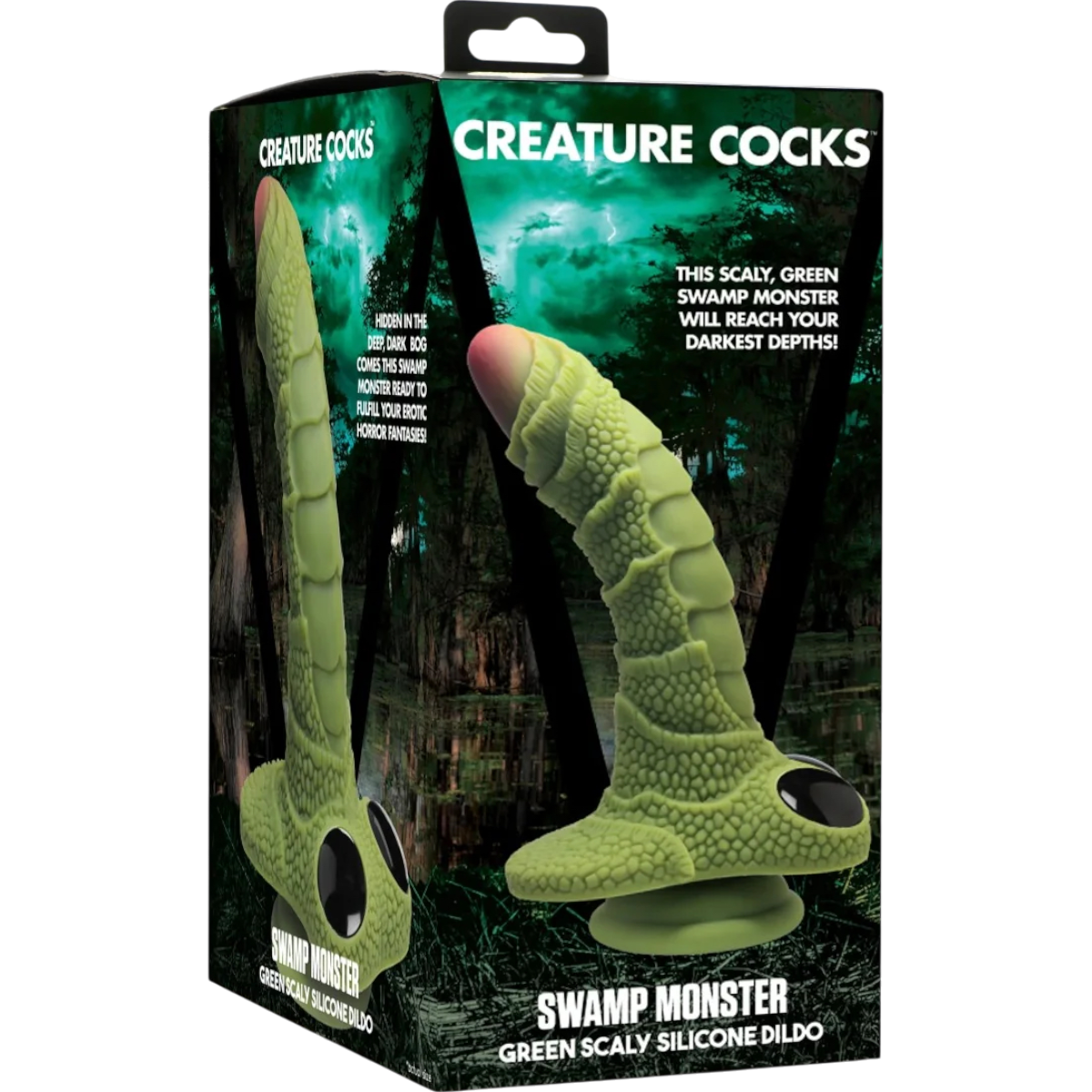 Creature Cocks Swamp Monster Fantasy Silicone Dildo with Suction Cup 9 Inch 