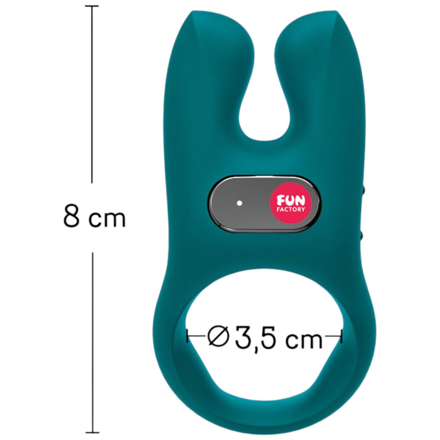 Fun Factory NOS Vibrating Silicone Cock Ring for Couples Deep Sea Blue