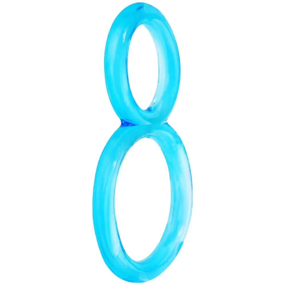 Screaming O Ofinity Stretchy Silicone Cock and Ball Ring Blue