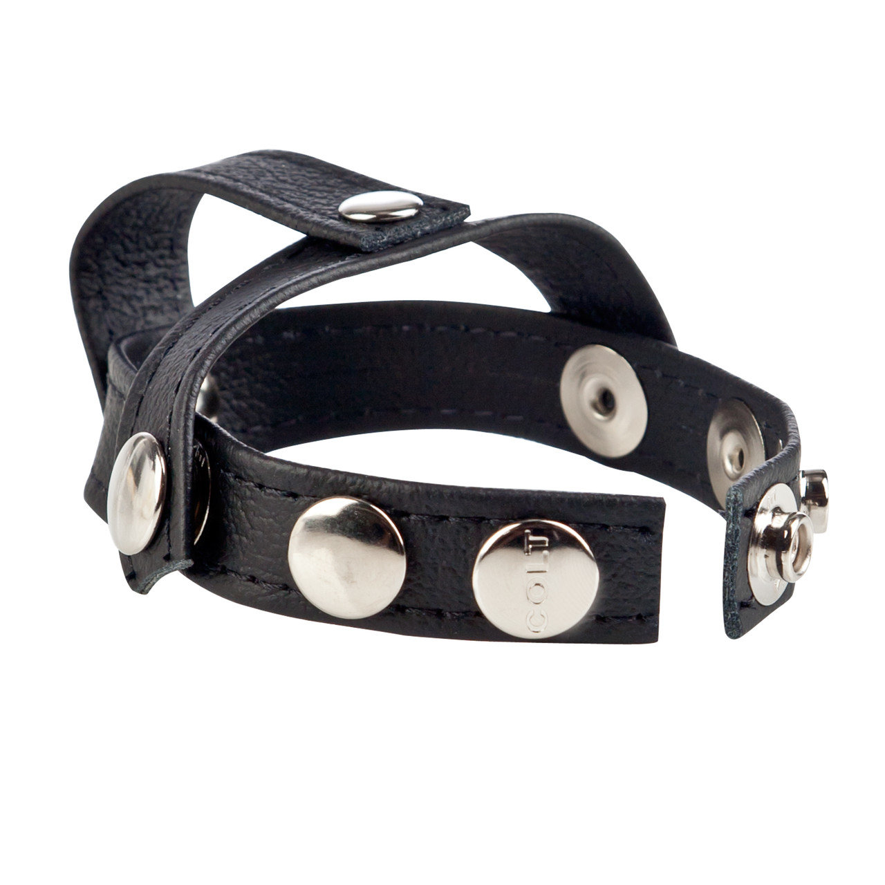 COLT Leather H-Piece Divider Cock & Balls Strap
