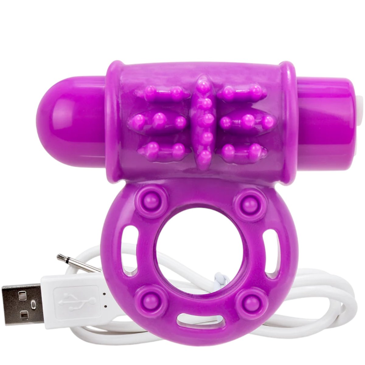Screaming O Charged OWow Vibrating Cock Ring Purple
