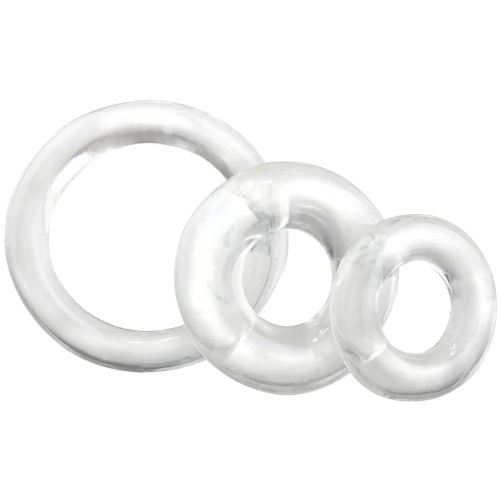 Screaming O RingO Cock Ring Set Clear (3 Pack)