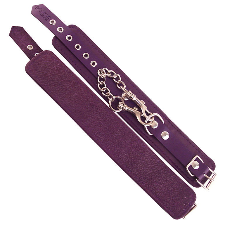 Rouge Garments Leather Ankle Cuffs Purple