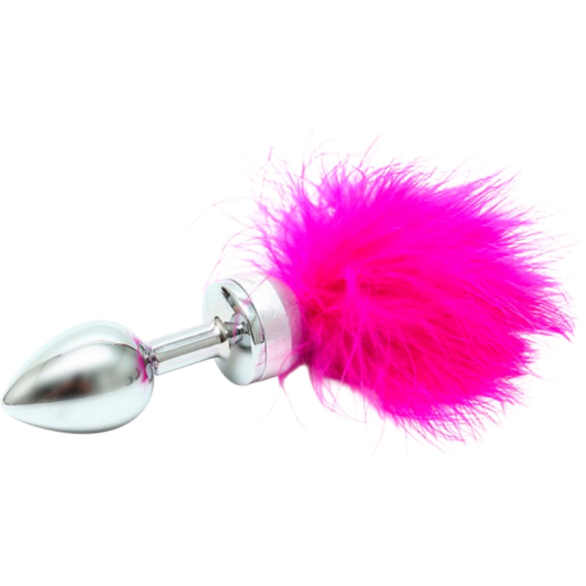 Rimba Small Butt Plug With Pink Feathers