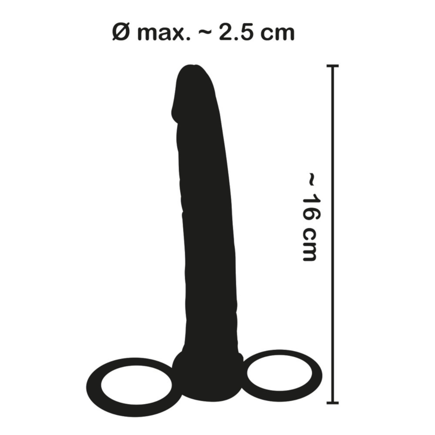 You2Toys Anal Special Double Ring Anal Dildo 6 Inch