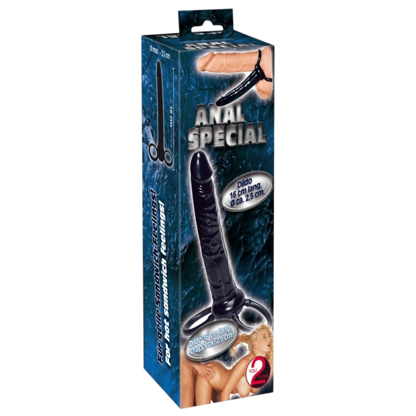 You2Toys Anal Special Double Ring Anal Dildo 6 Inch