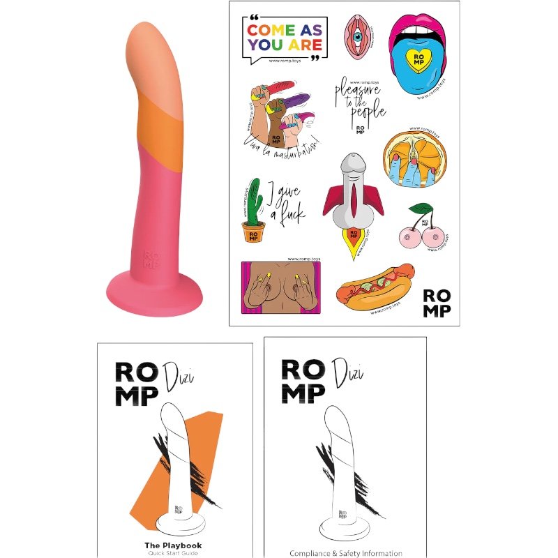 ROMP Dizi Non-Realistic Silicone Suction Cup G-Spot Dildo 7 Inch 