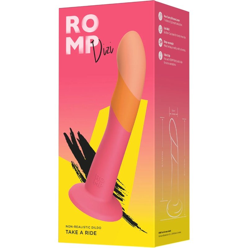 ROMP Dizi Non-Realistic Silicone Suction Cup G-Spot Dildo 7 Inch 