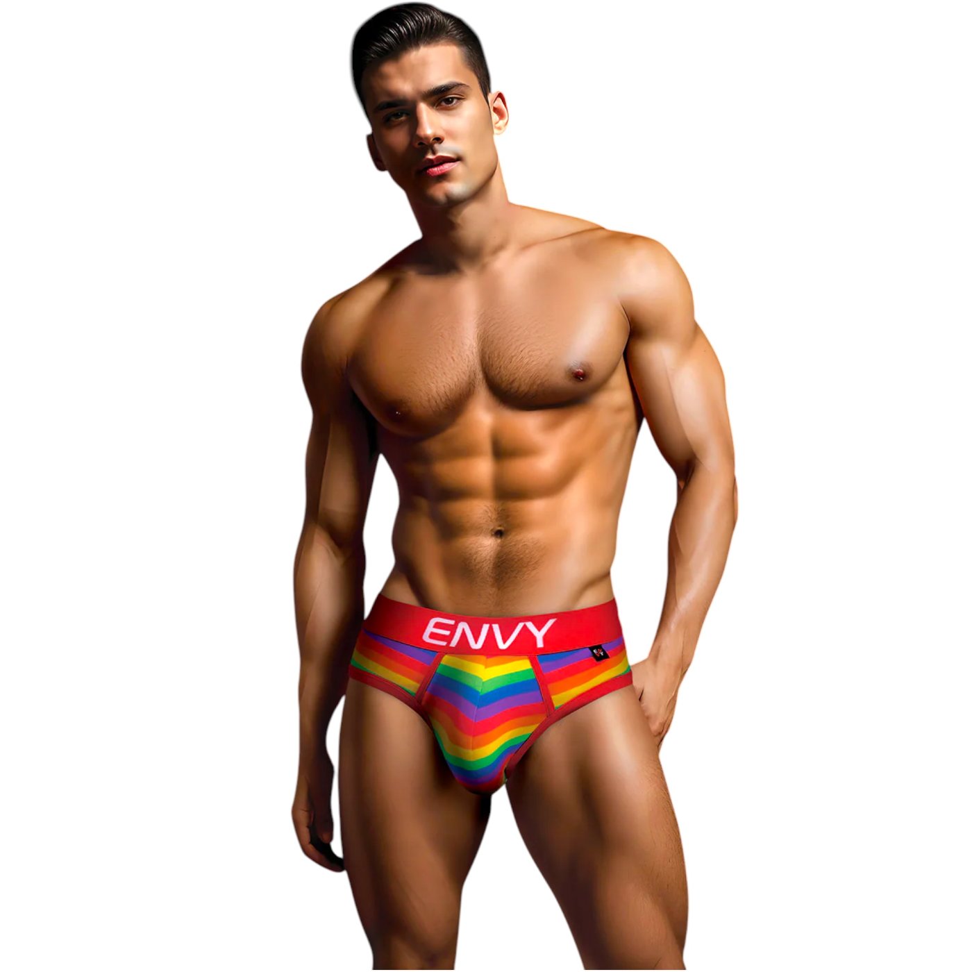 Envy Rainbow Pride Brief Red