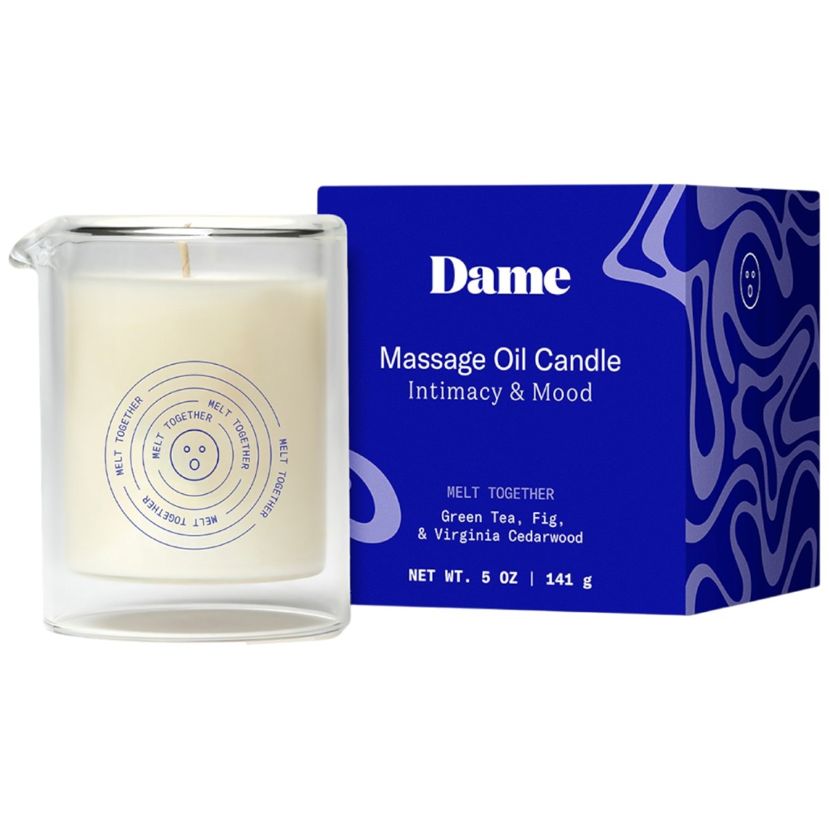 Dame Massage Oil Candle Melt Together