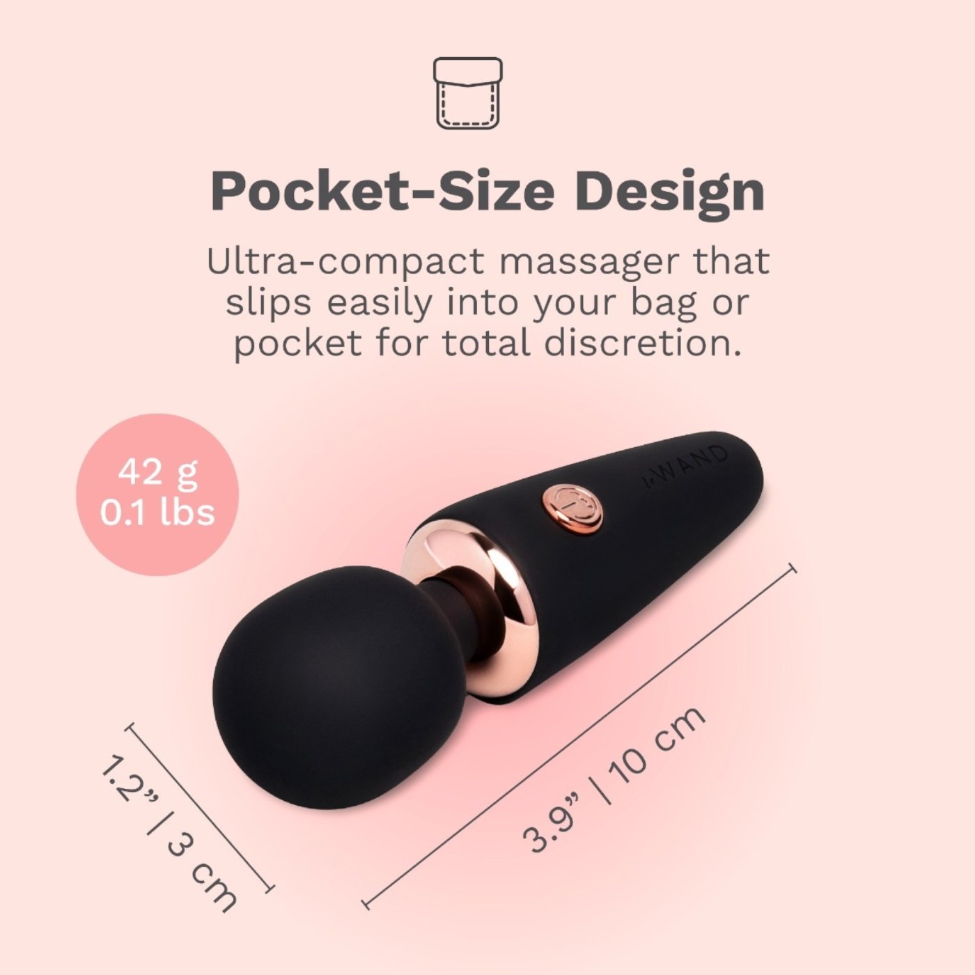 Le Wand Mini Vibe Micro Wand Rechargeable Pocket-Size Mini Wand Vibrator