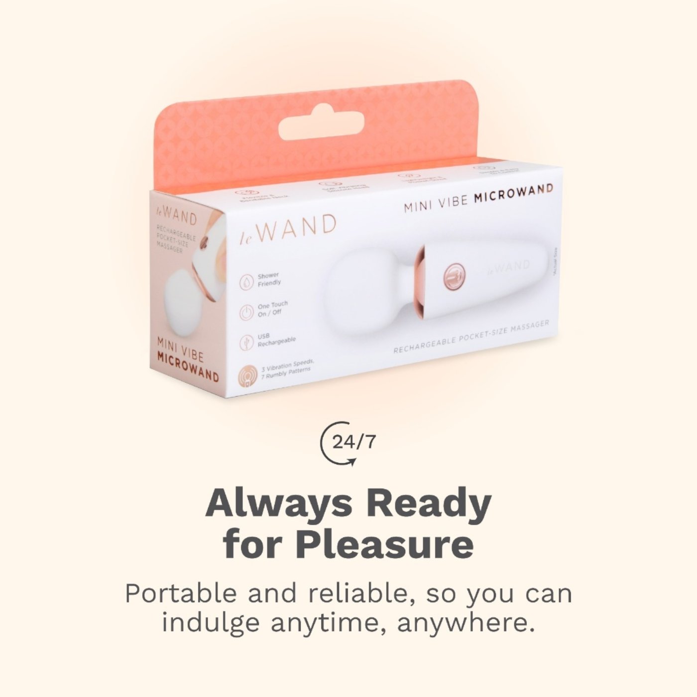 Le Wand Mini Vibe Micro Wand Rechargeable Pocket-Size Mini Wand Vibrator