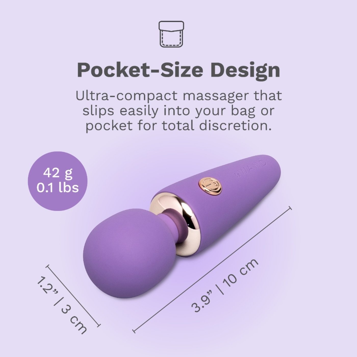 Le Wand Mini Vibe Micro Wand Rechargeable Pocket-Size Mini Wand Vibrator