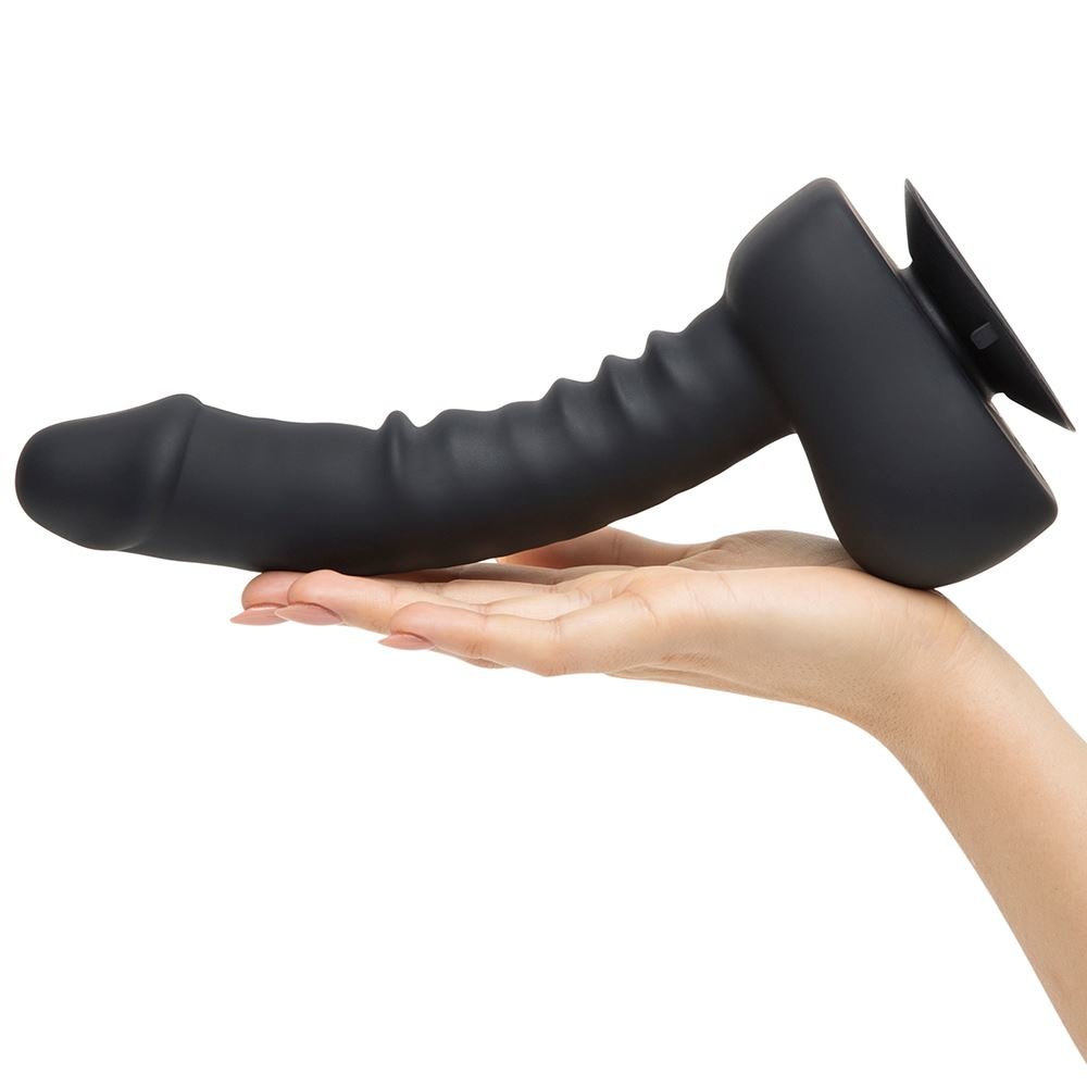 UPRIZE Remote Control Erecting Realistic Dildo Vibrator Black 8 Inch