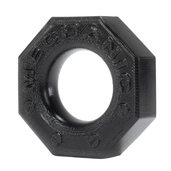 Prowler RED By Oxballs Mechanic Silicone Nut-Shaped Cock Ring Black