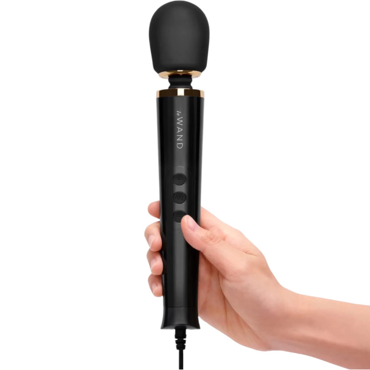 Le Wand Petite Plug-In Mini Massage Wand Vibrator Black