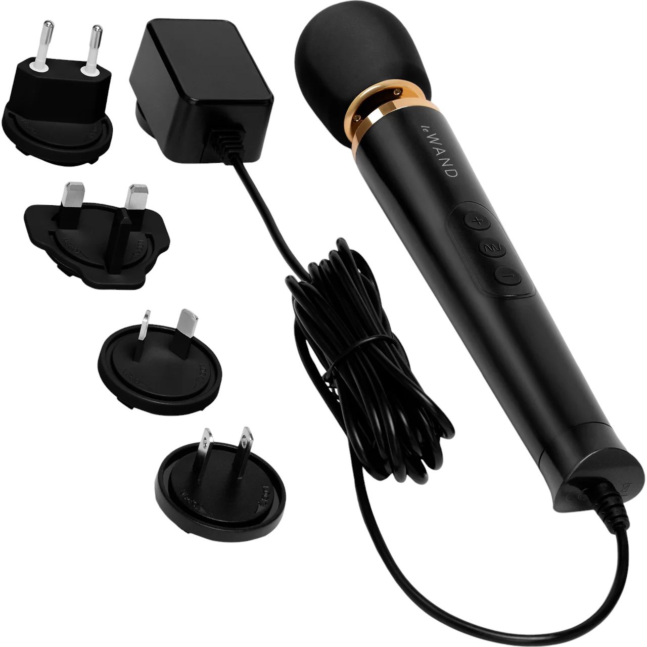 Le Wand Petite Plug-In Mini Massage Wand Vibrator Black