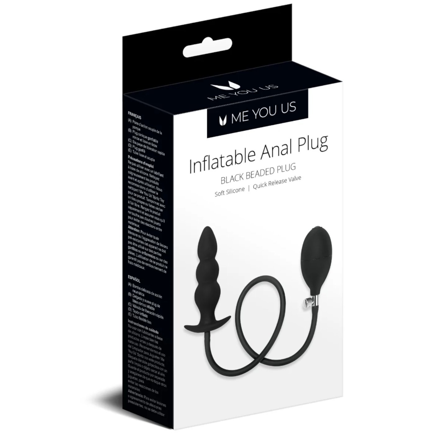 Me You Us Inflatable Anal Beaded Butt Plug 4.5 Inch