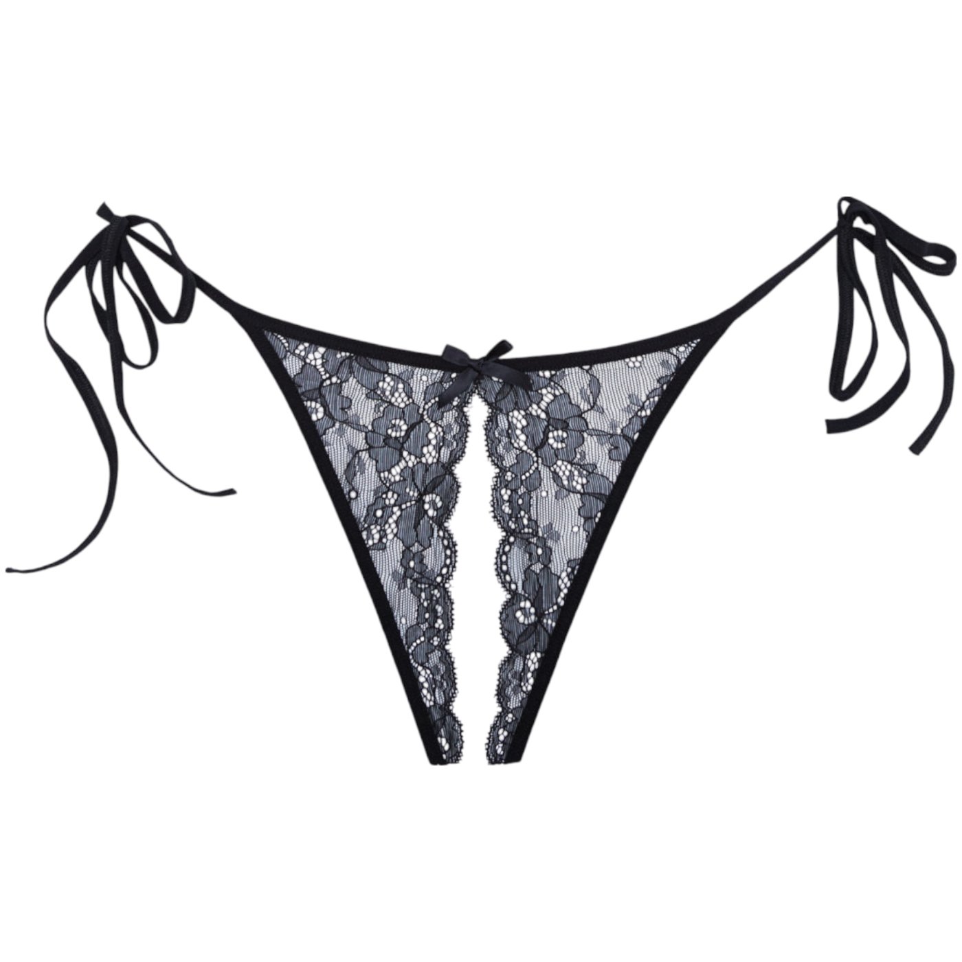 Allure Sugar Crotchless Lace Knickers with Tie-Up Sides