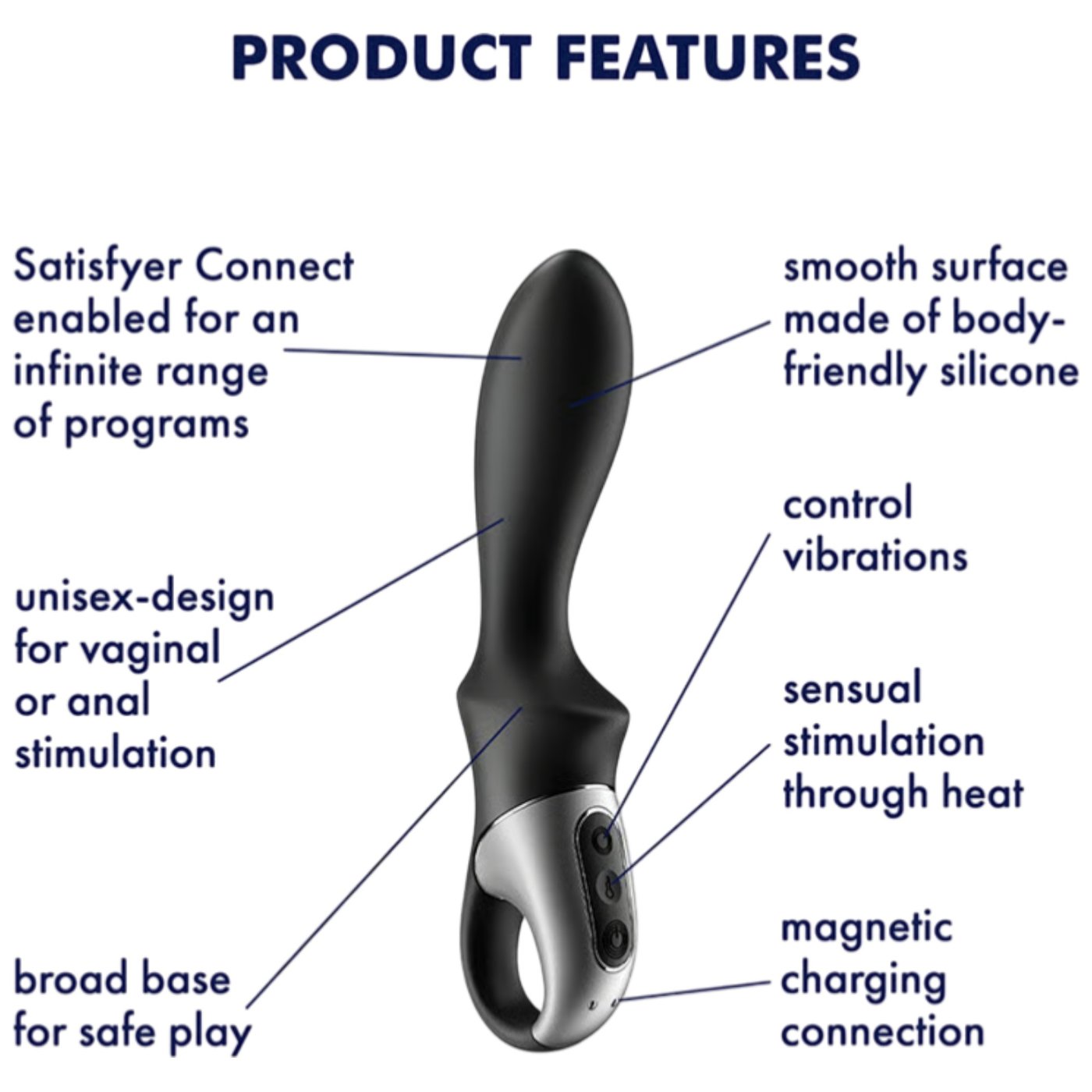 Satisfyer Heat Climax App Controlled Warming Anal Vibrator