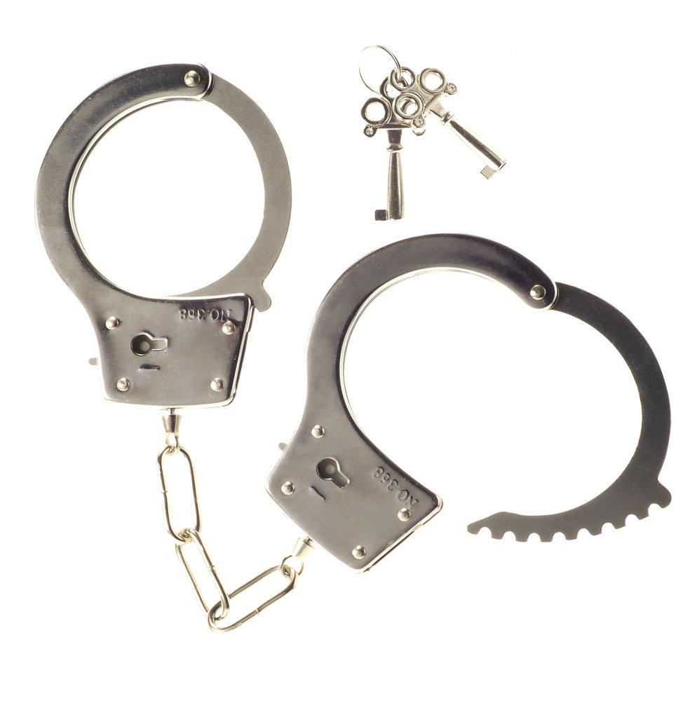 Me You Us Heavy Metal Handcuffs Silver