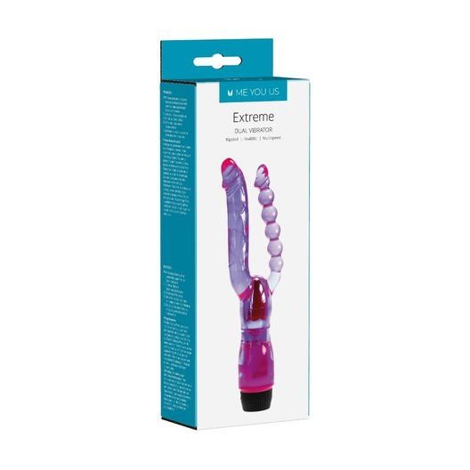 Me You Us Extreme Dual Vibrator Purple 4.75 Inch