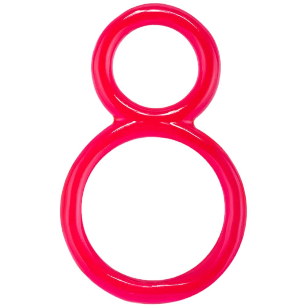 Screaming O Ofinity Stretchy Silicone Cock and Ball Ring Red