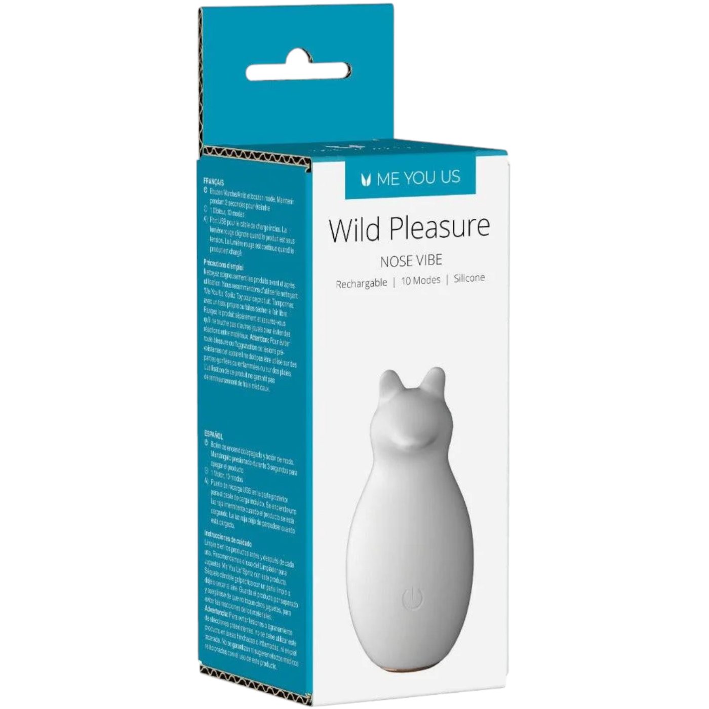 Me You Us Wild Pleasure Animal-Shaped Nose Vibrator White