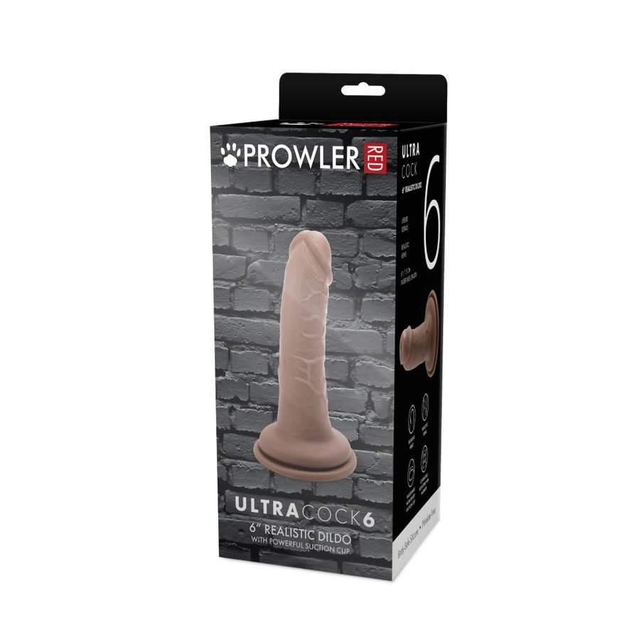 Prowler RED Ultra Cock Realistic Suction Cup Dildo 6 Inch