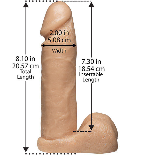 Vac-U-Lock Strap-On Harness Kit with Realistic Dildo 8 Inch