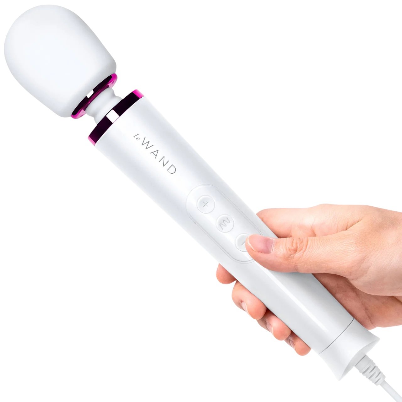 Le Wand Petite Plug-In Mini Massage Wand Vibrator White