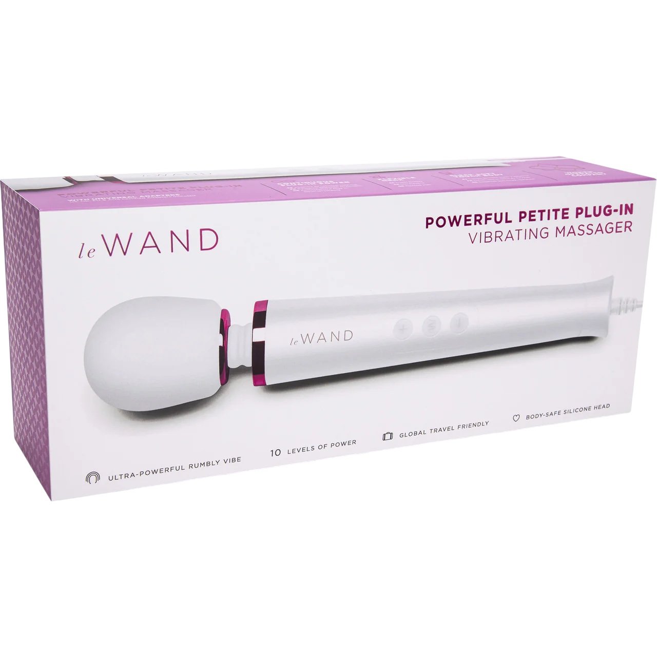 Le Wand Petite Plug-In Mini Massage Wand Vibrator White